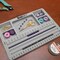 Mini Bead Board, Grey Flocked, 4 Straight Channels, 5 Recessed Compartments, 7.75 x 11.25 inches, design boards for creating bracelets, necklaces and other jewelry